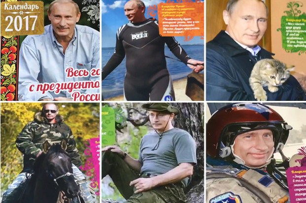 Presiden Vladimir Putin Tampilkan Sosok `Good Guy` untuk Kalender 2017